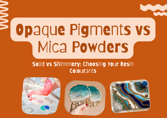 Opaque Pigment vs. Mica Powder in Resin Art- Differences Explained.