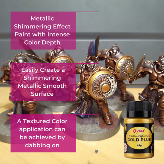 45 Grams Metallic Acrylic Paint (Gold)