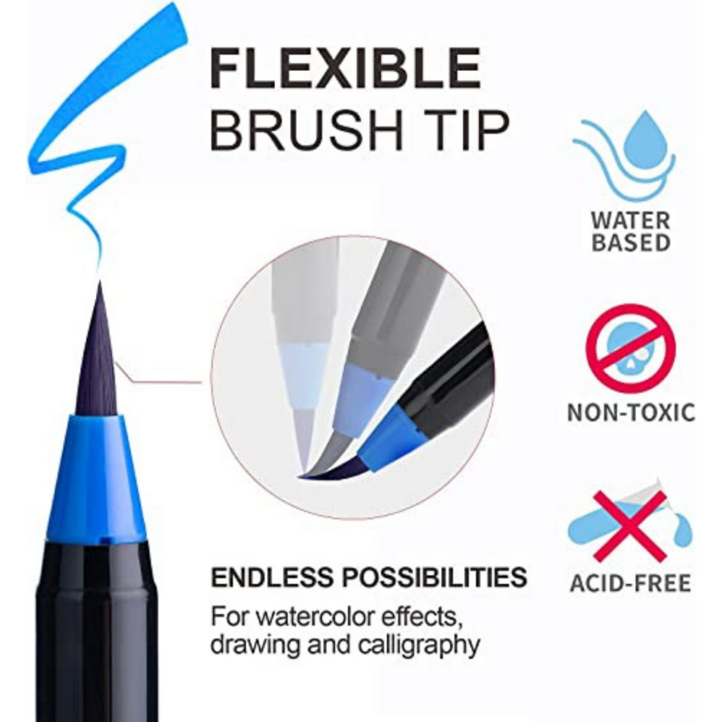 Brush Pen Set 10 Colors Painting Sketch Pens
