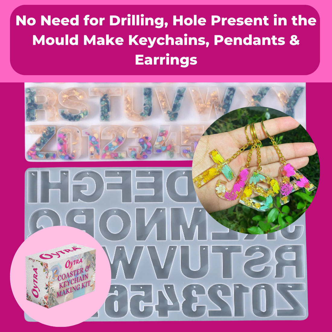 Resin Art Coaster & Keychain Making Kit