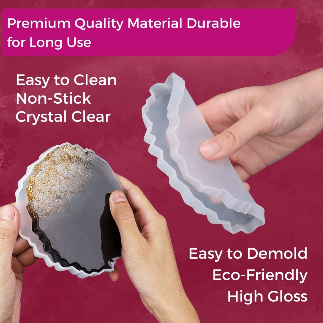 Art Resin Kit & Agate Mould Combo for Coaster Making (RESINKIT-07)