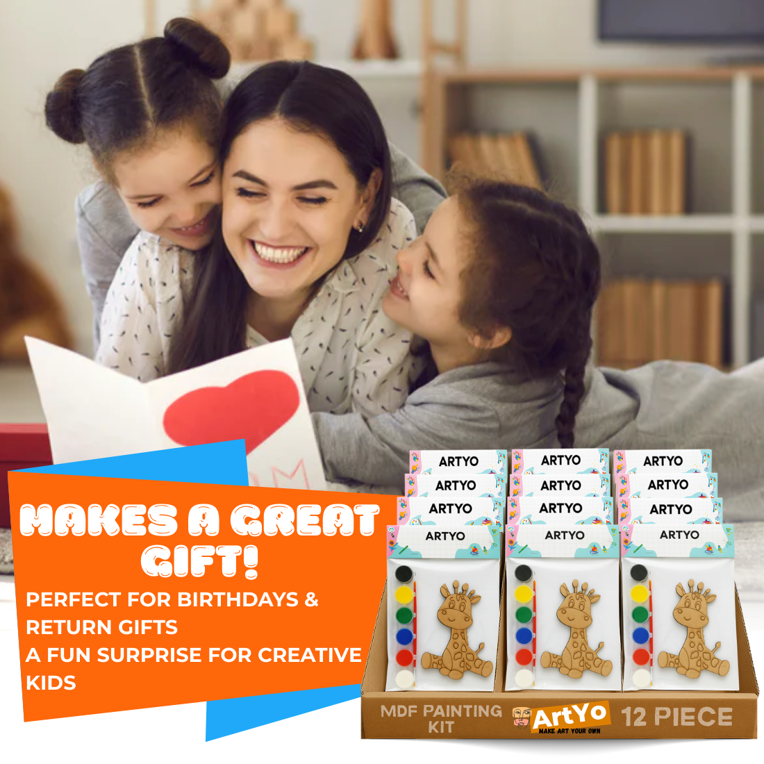 DIY MDF Giraffe Painting Kit for Kids