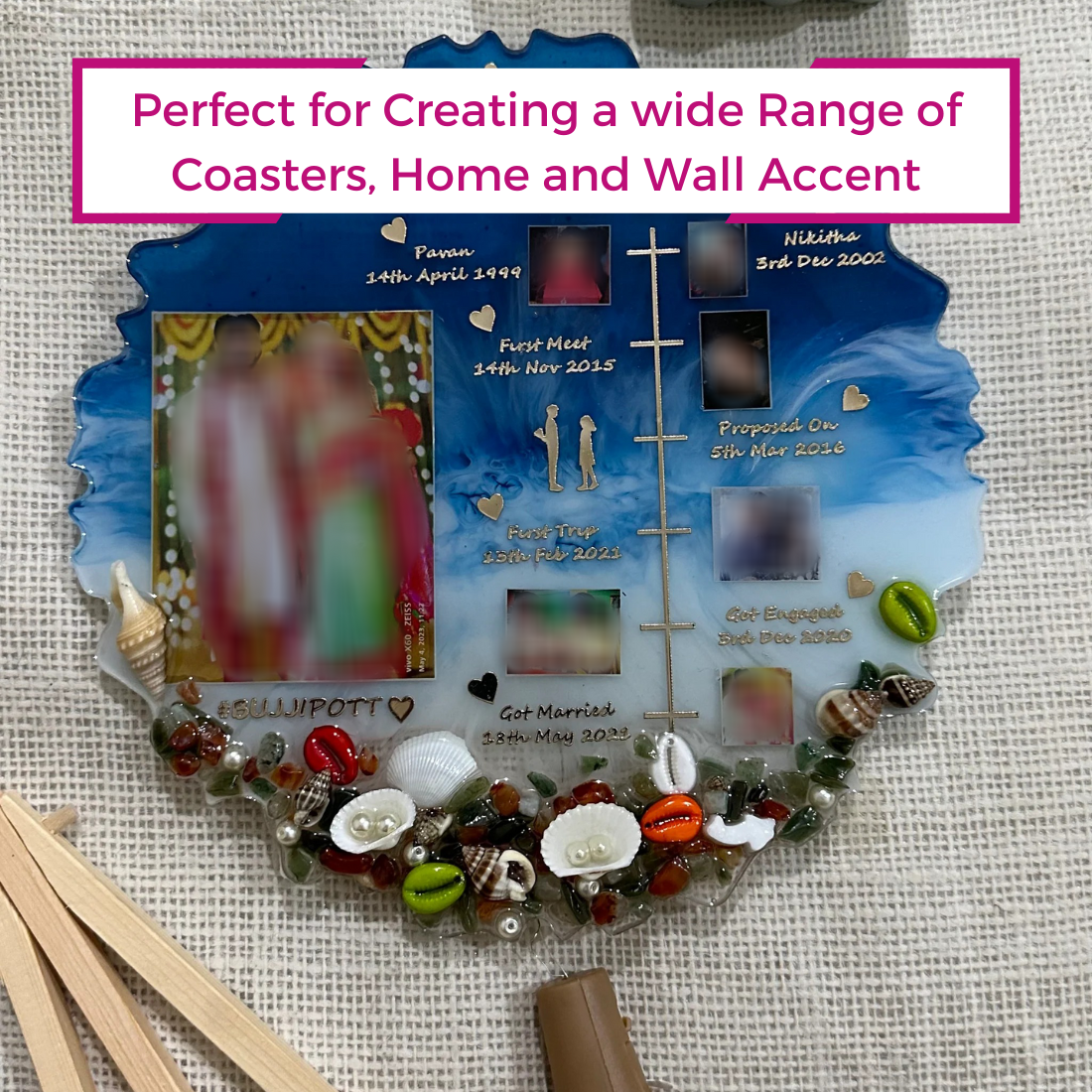 Round Coaster Resin Art Mould 6 Inch