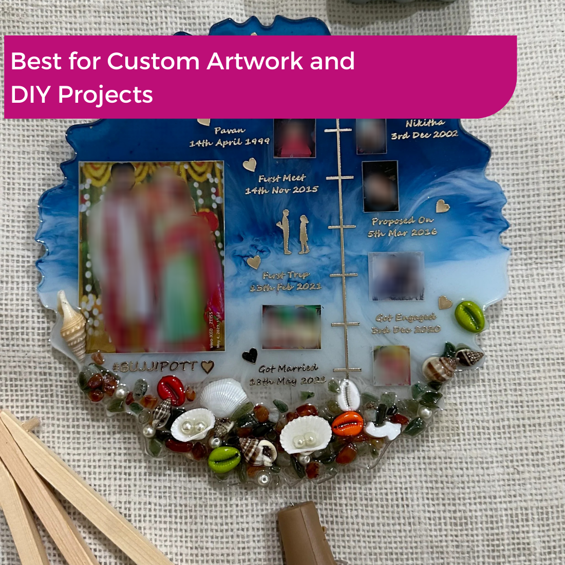 Resin Agate Coaster Making Kit