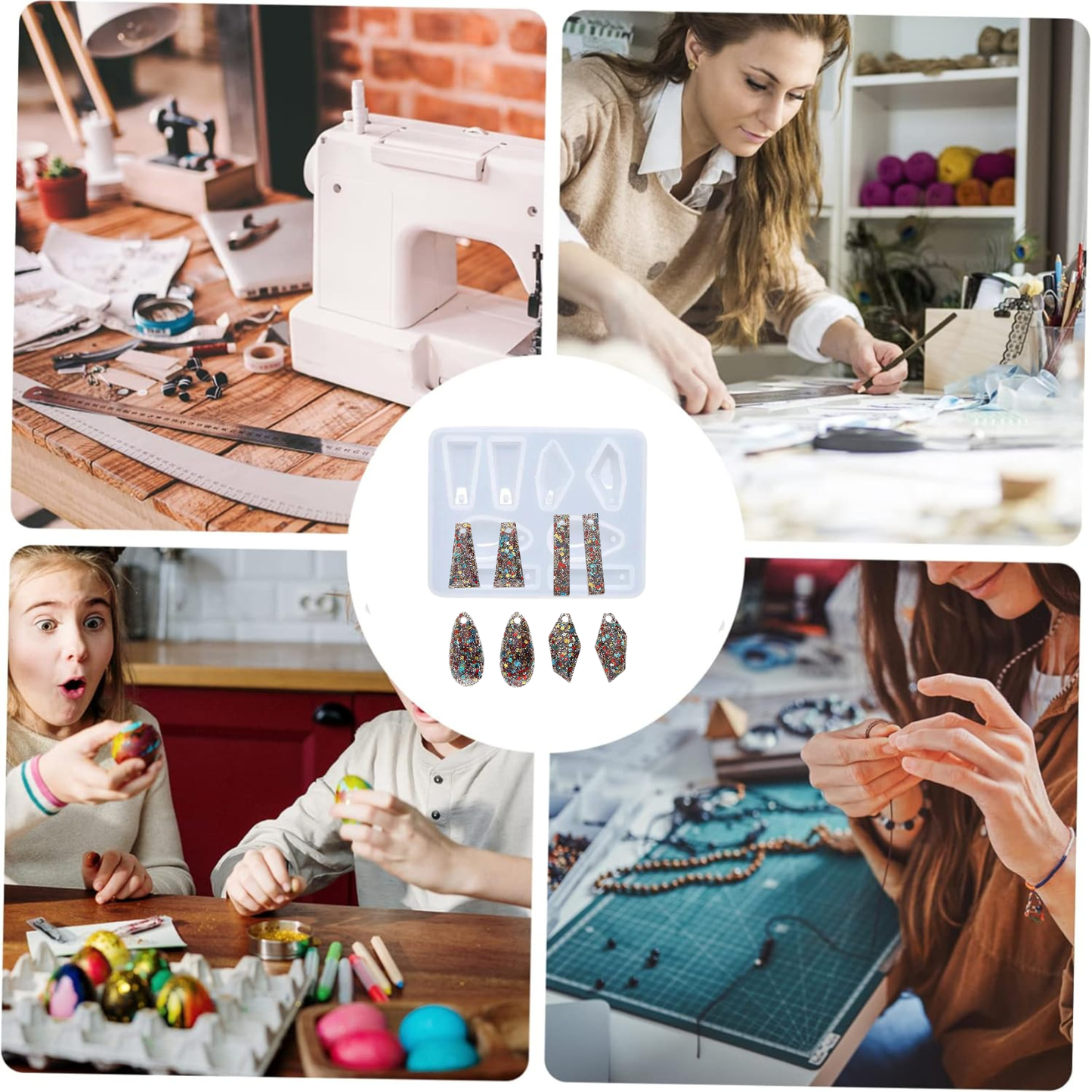 8 Cavity Earring Silicone Resin Mould