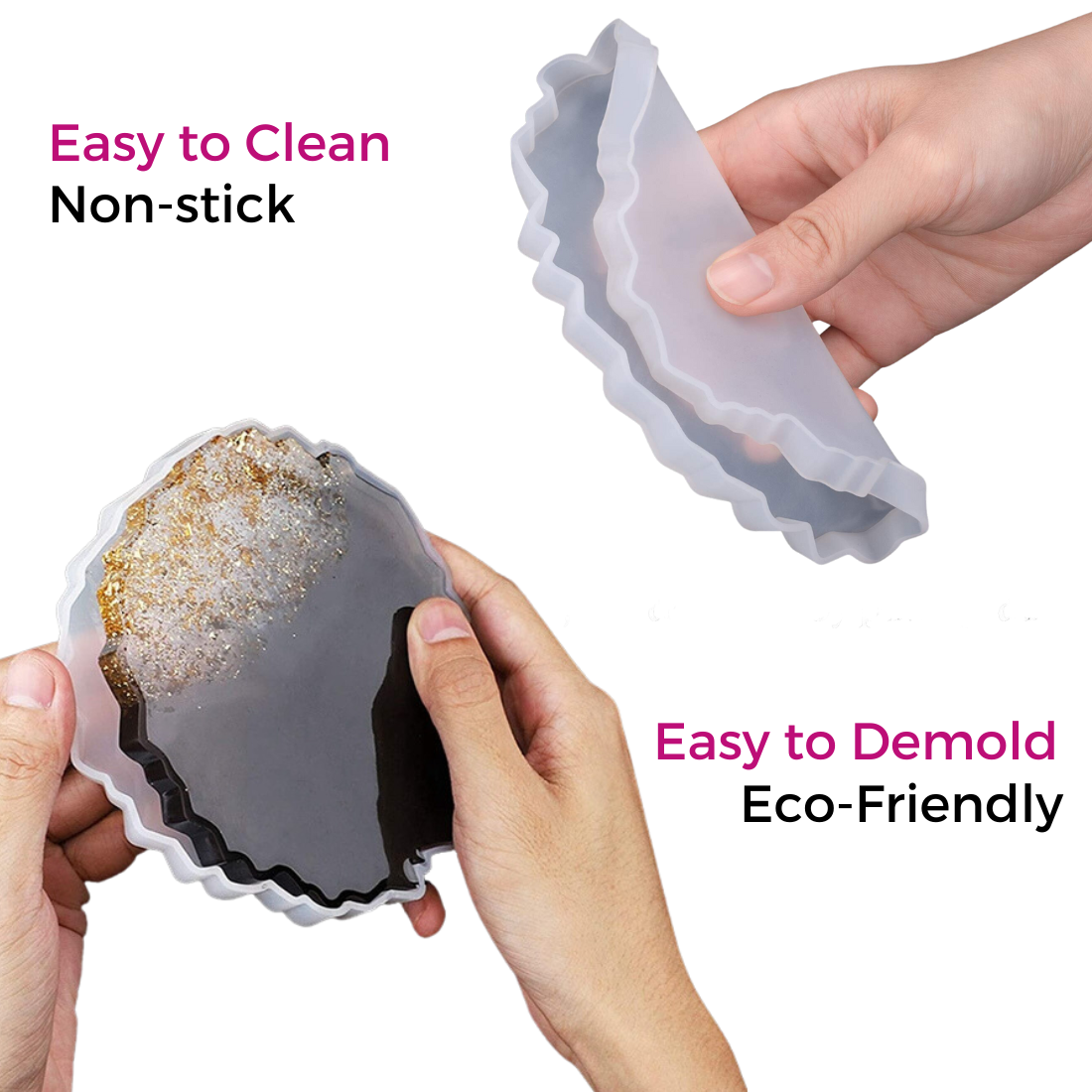 120 Pcs Wholesale Agate Coaster Resin Mould 4 Inch