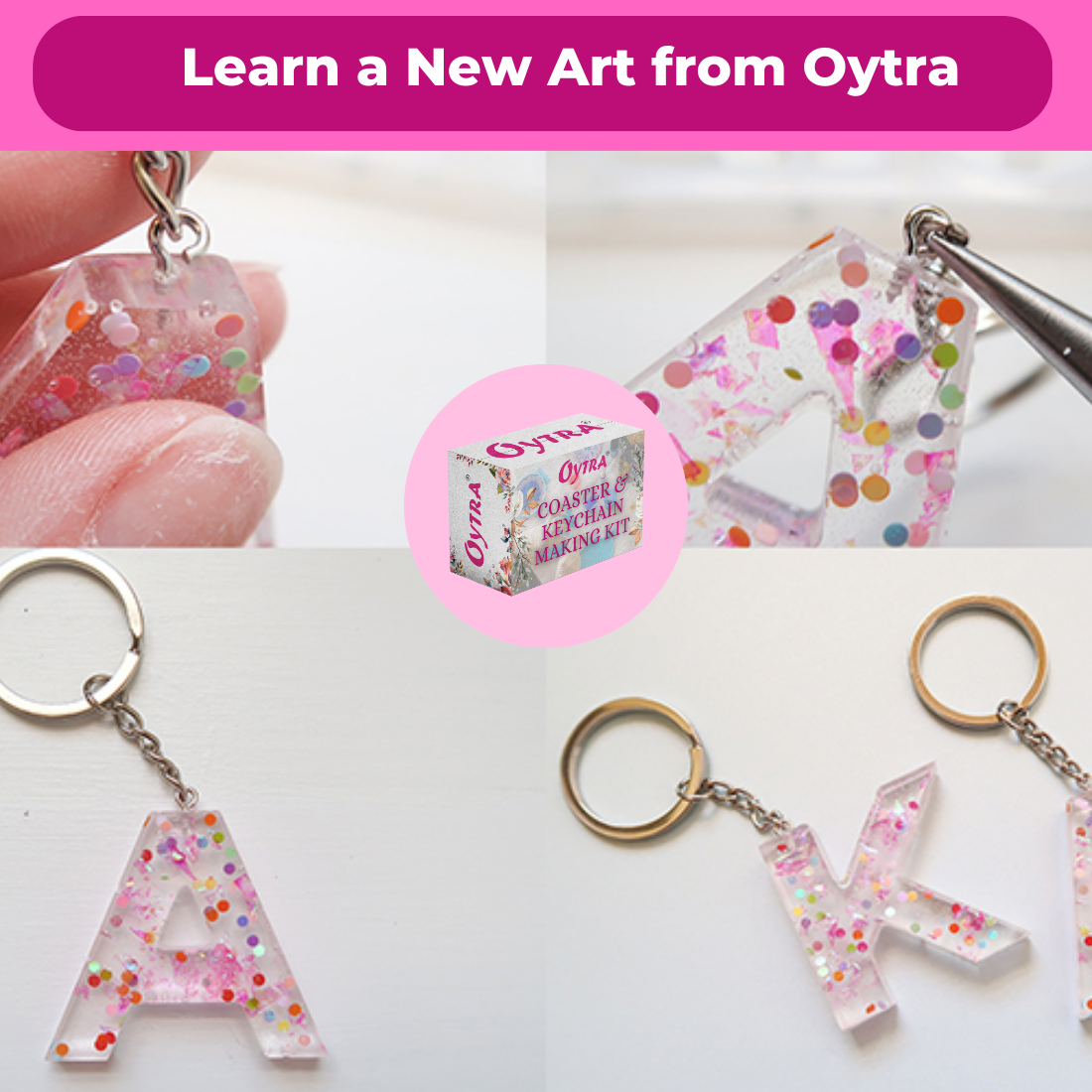 Resin Art Coaster & Keychain Making Kit