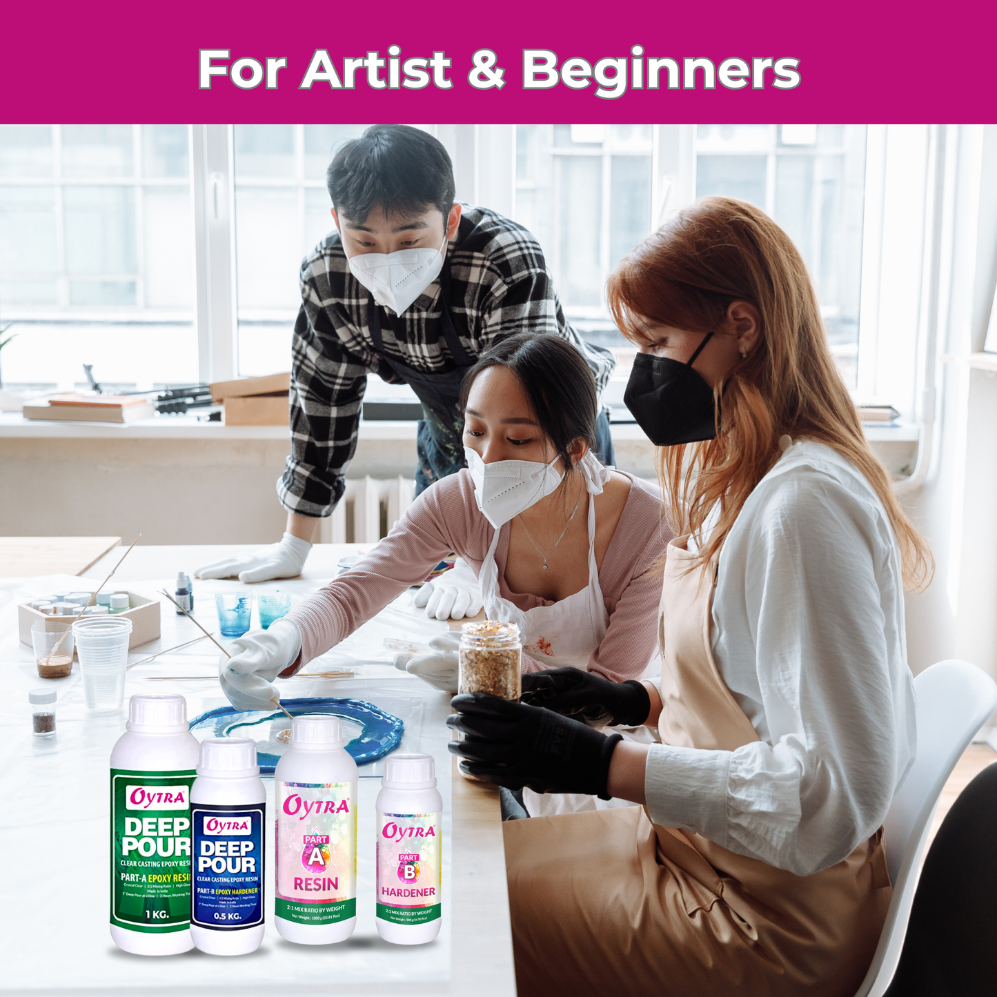3Kg Deep Pour & Art Resin Hardener Combo