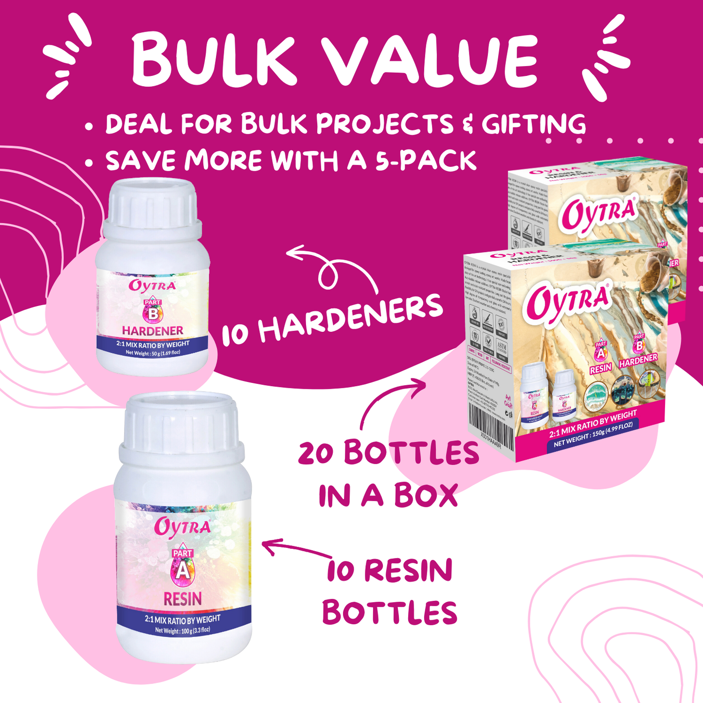 10 x 150 Grams Art Resin Kit