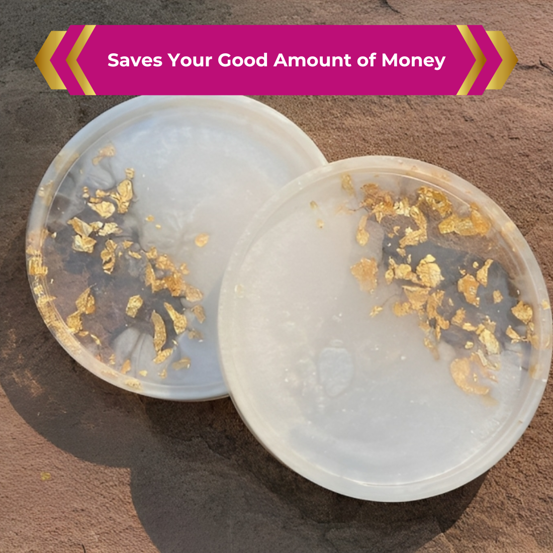 Resin Art Round Coaster Making Kit