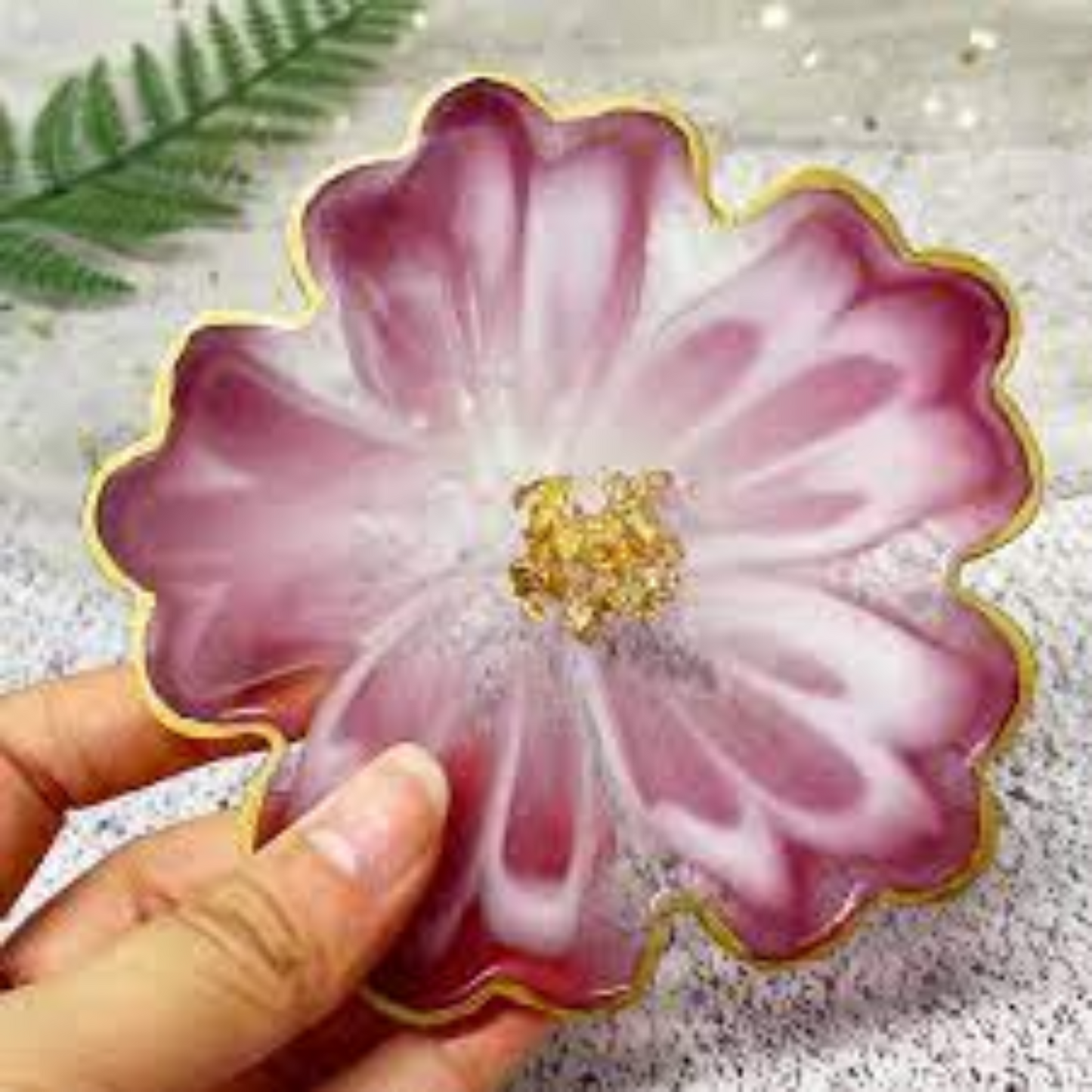 4 Inch Resin Flower Coaster Mould Set of 4