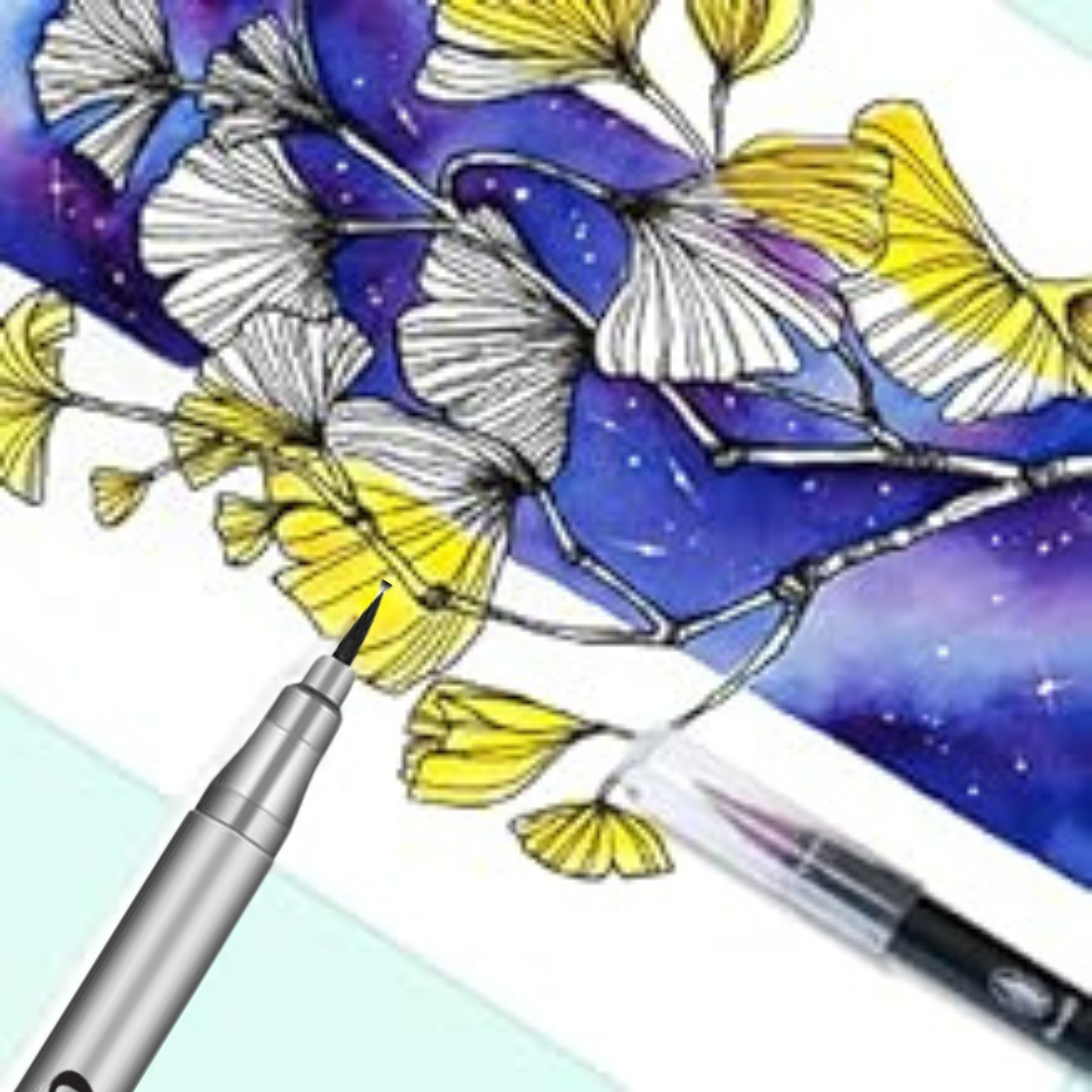 Black Fineliners Pen Set of 6 Pcs