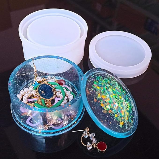 Round Gift Box Resin Art Mould