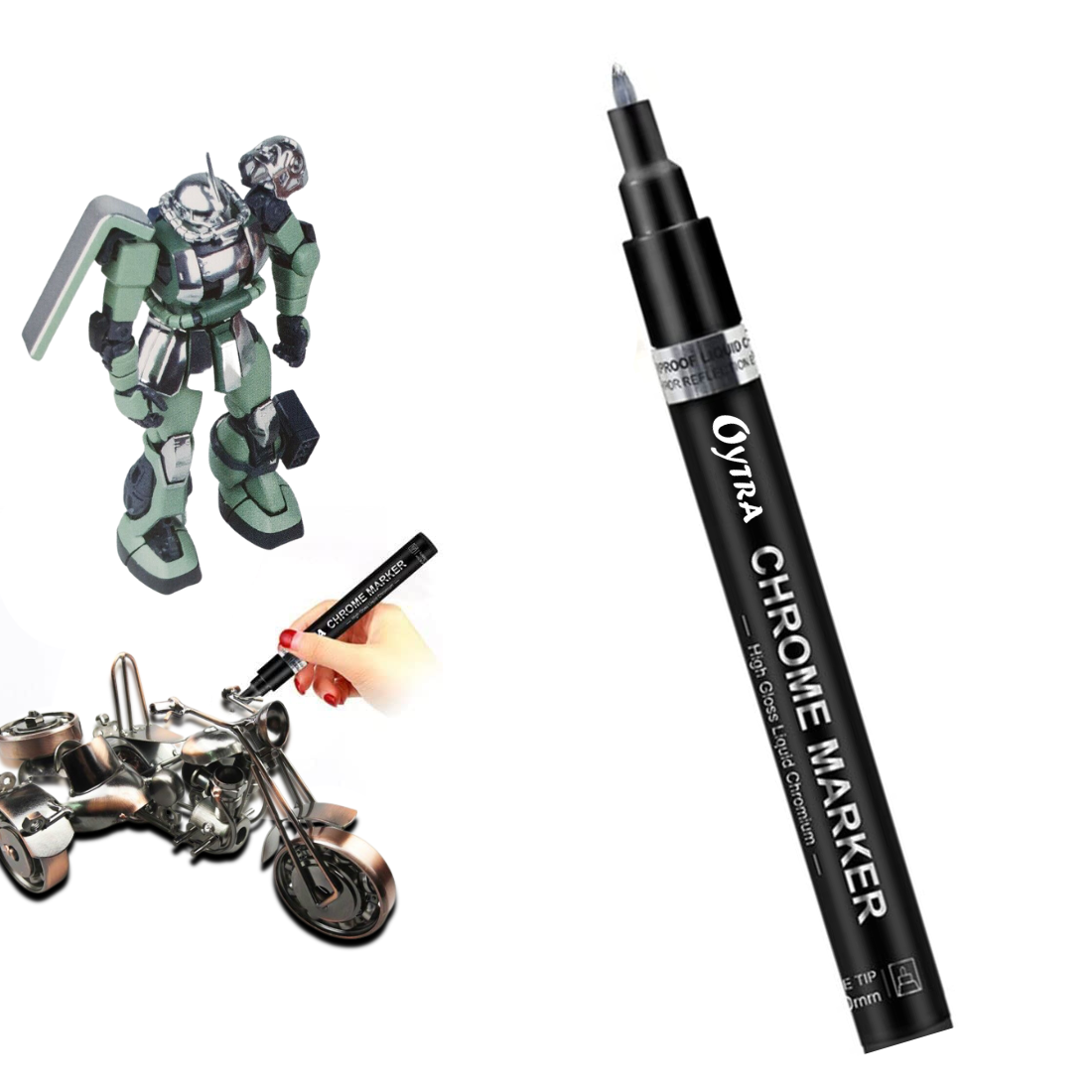 Silver Liquid Mirror Chrome Marker 1mm Tip Paint Markers