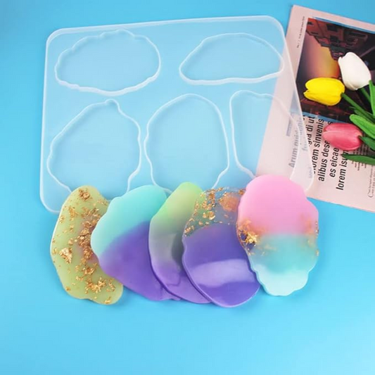 5 Cavity Resin Coaster Silicone Moulds