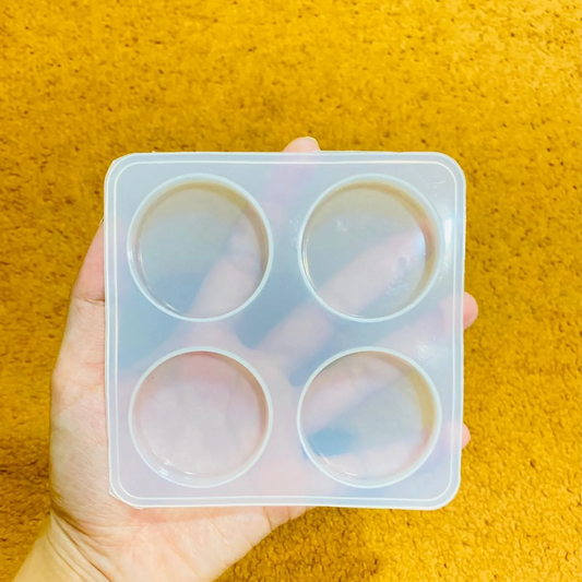 4pcs Keychain Round Resin Mould