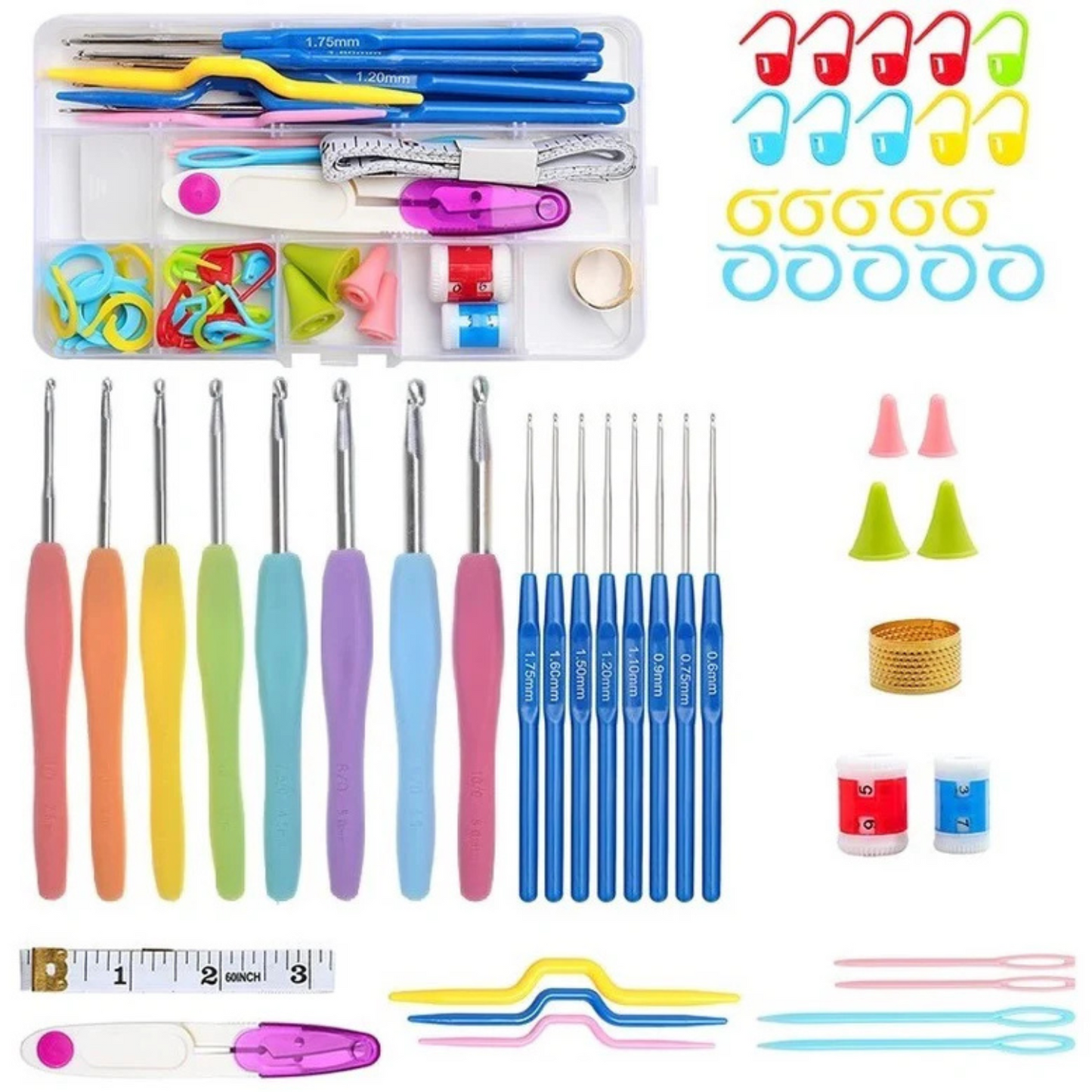 Crochet & Knitting Kit 52 Pcs for Beginners
