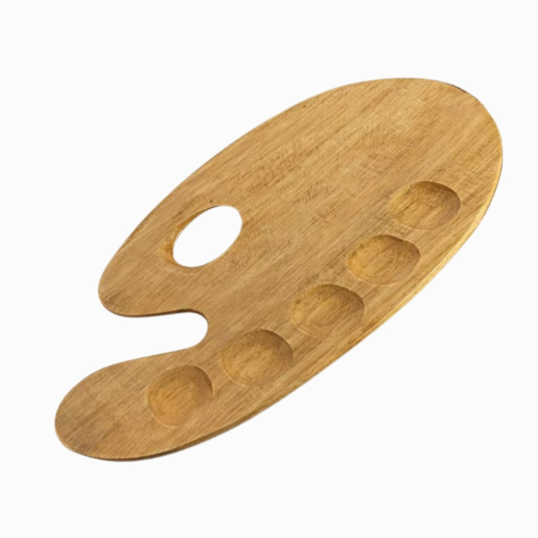 Oytra Premium Glossy Wooden Palette 36x20 CM 5 Thumb Hole