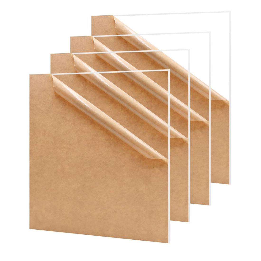 Oytra Acrylic Sheets Transparent Square Panels  (20×15 Cm)