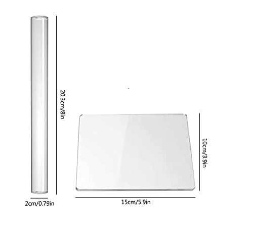 Oytra Acrylic Roller, Sheet and Tissue Blade Combo for Polymer Clay