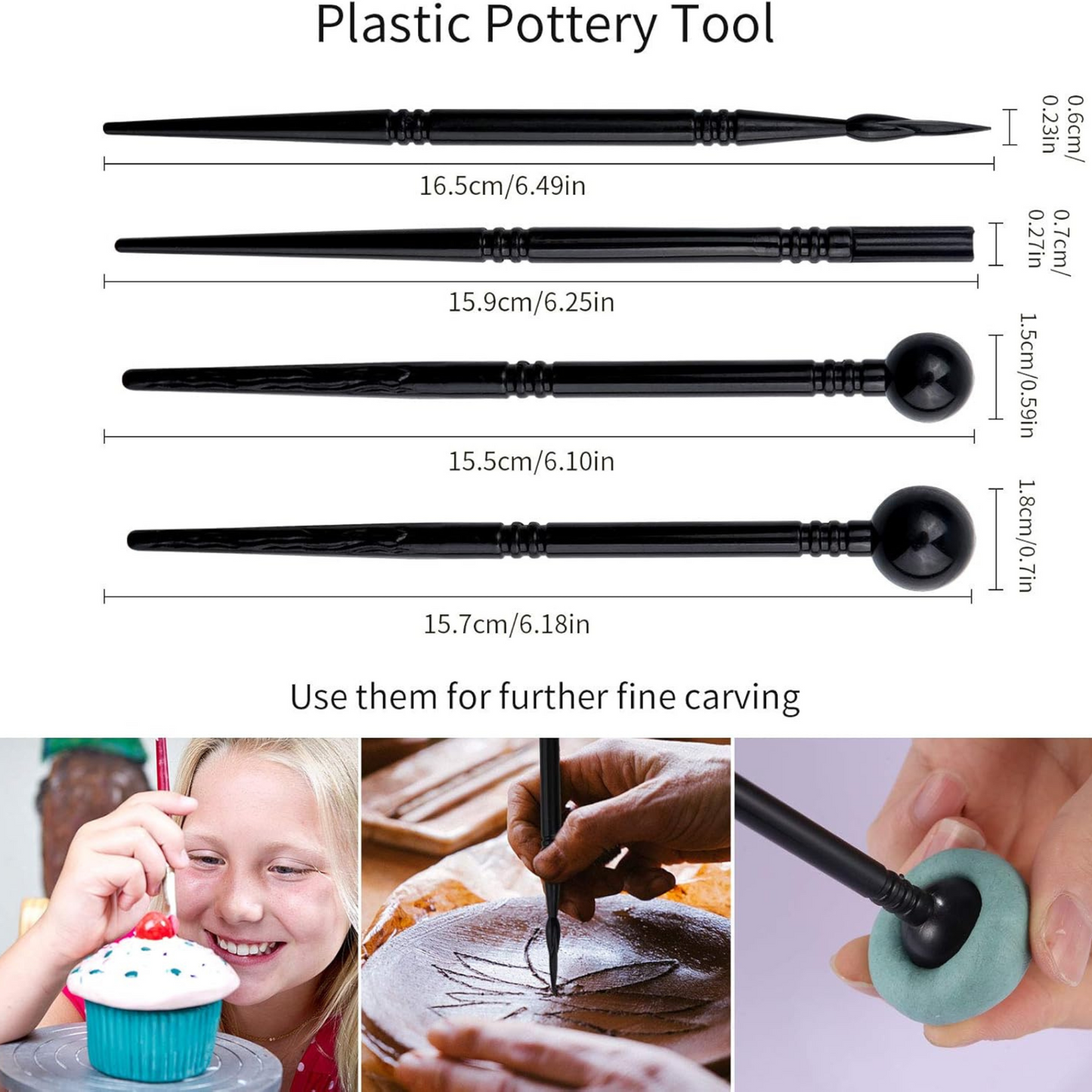 4 Pcs Modelling Rolled Tools Set