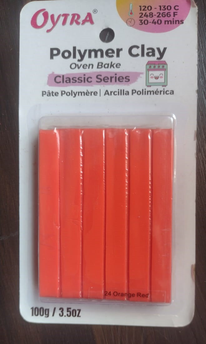Polymer Clay Oven Bake Classic Series Orange Red 24