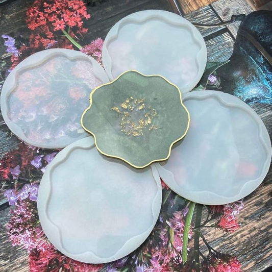 Resin Agate Oval Coaster Silicone Mould 5 Inch