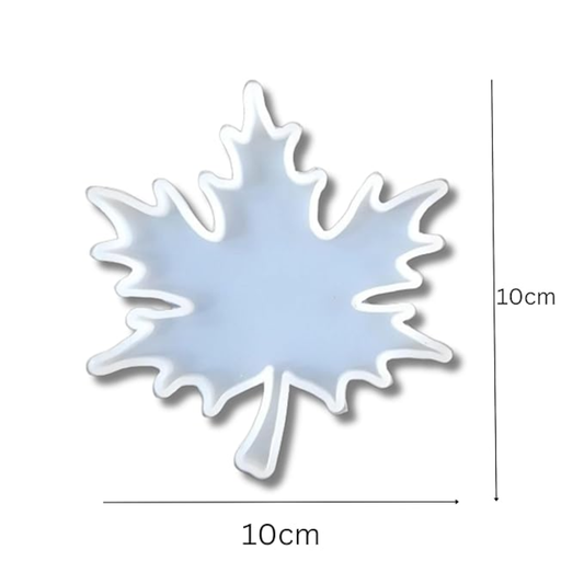Leaf Zig-Zag Coaster 4" Silicone Resin Mould