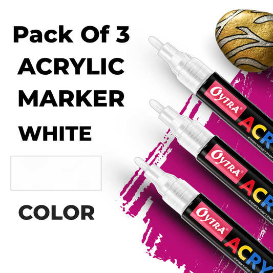 Acrylic Paint Marker Pens 3 Pcs - White