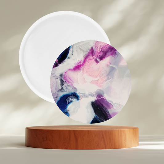 Resin Round Coaster Silicone Mould for epoxy resin art DIY coaster making tray casting and craft projects