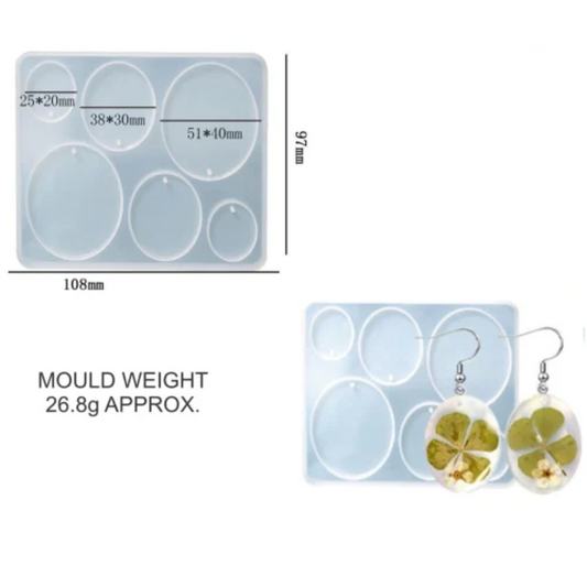 6 Cavity Oval Shape Resin Mould