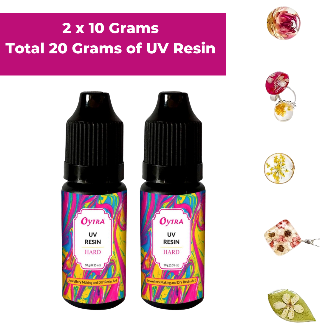 Oytra 20g UV Resin Hard Clear for DIY Jewelry Craft Casting Coating