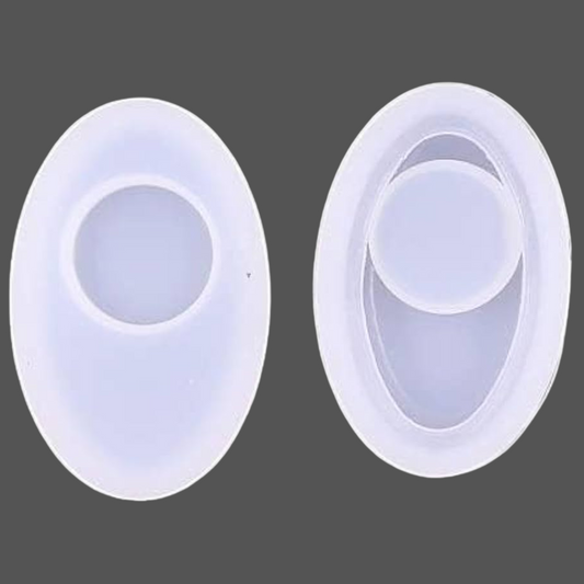 Oval Shape T-Light Candle Silicone Mould