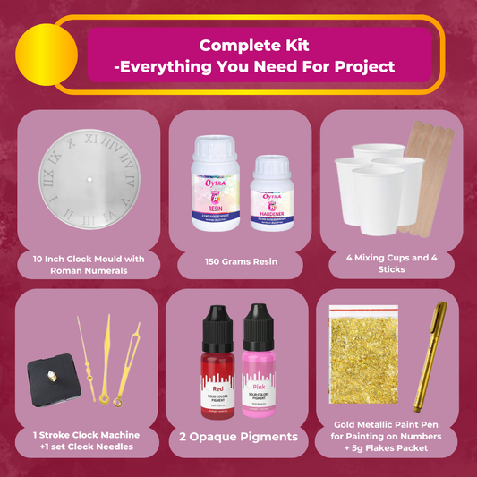 Resin Art Clock Making Kit
