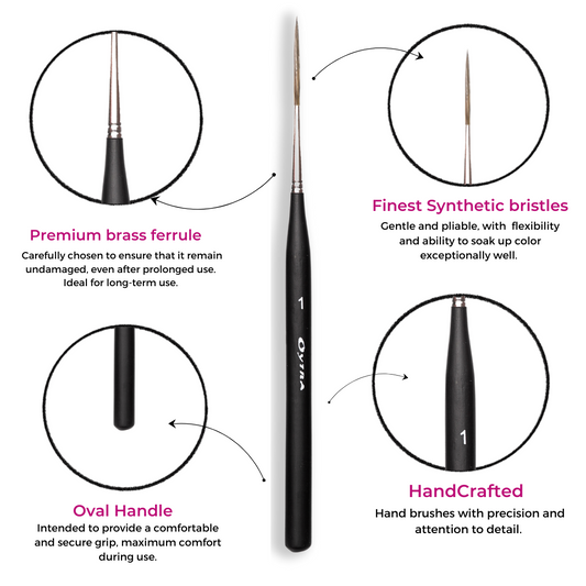 Oytra Detailing Paint Brushes Set - 5pcs for Fine Detailing & Painting