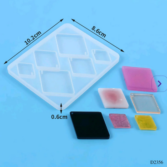 6 Cavity Rhombus Shape Resin Mould