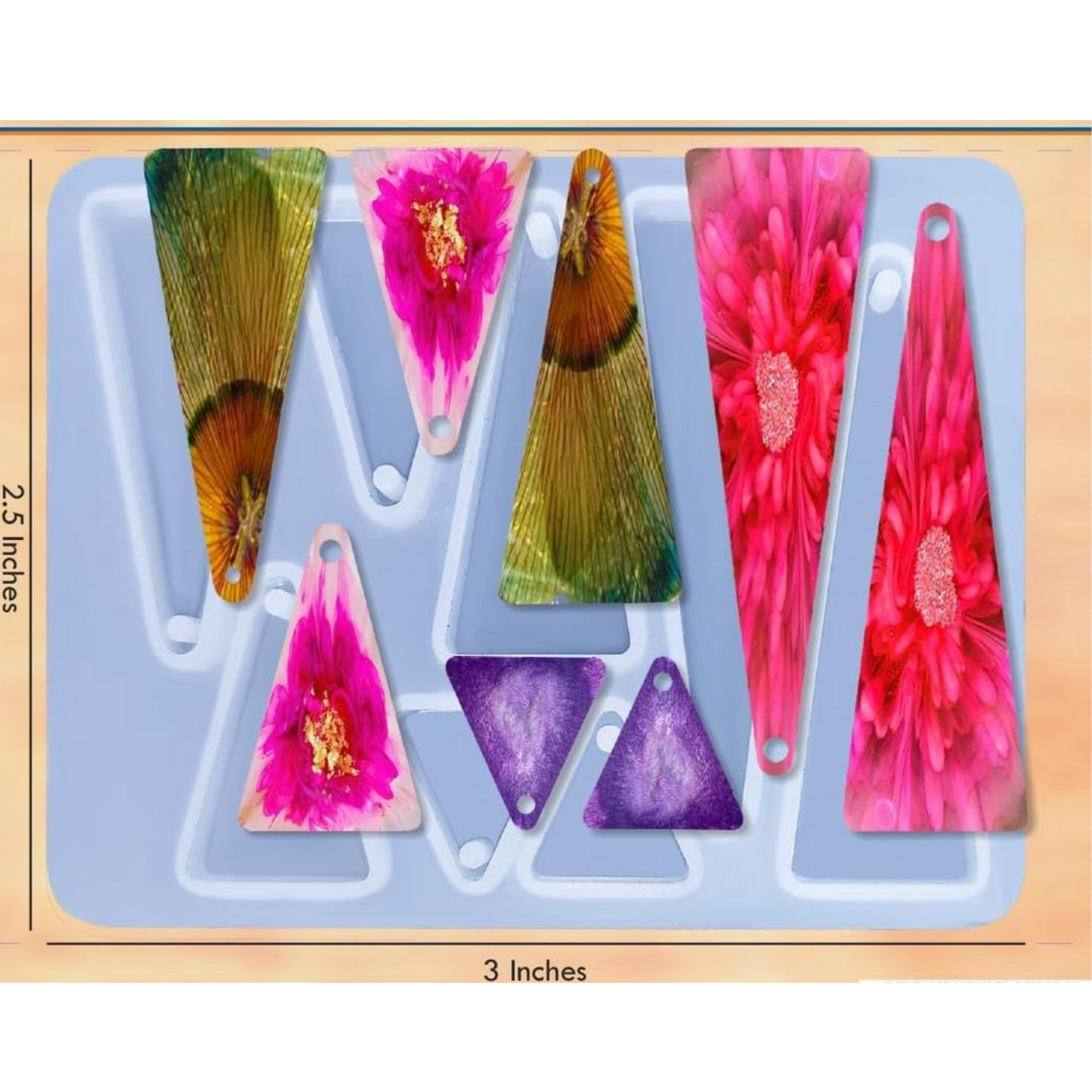 8 Cavity Triangle Shape Resin Mould