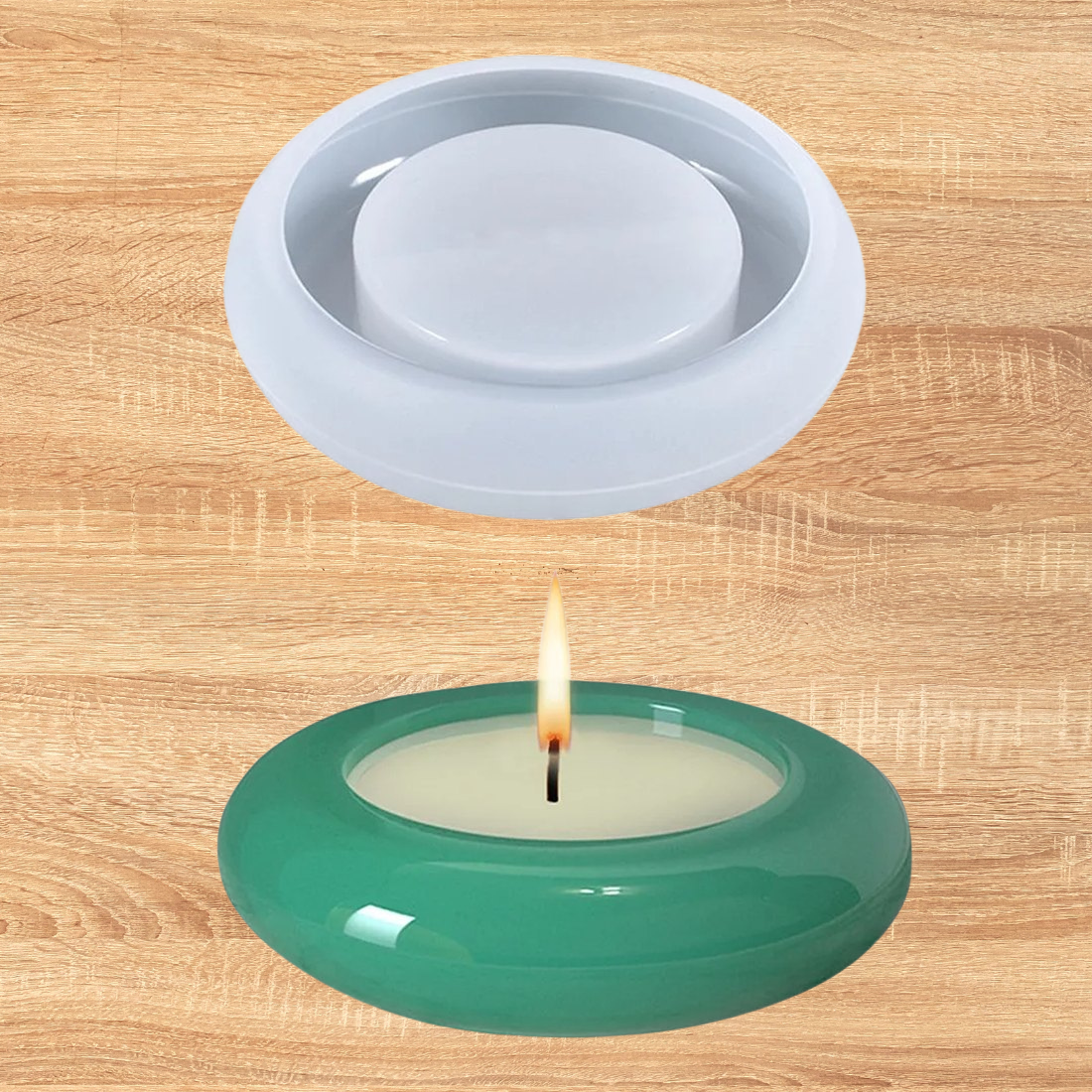 DIY Round Tealight Candle Holder Resin Mould