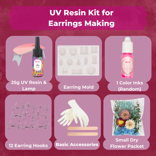 UV Resin Art Jewelry Earring Making Kit