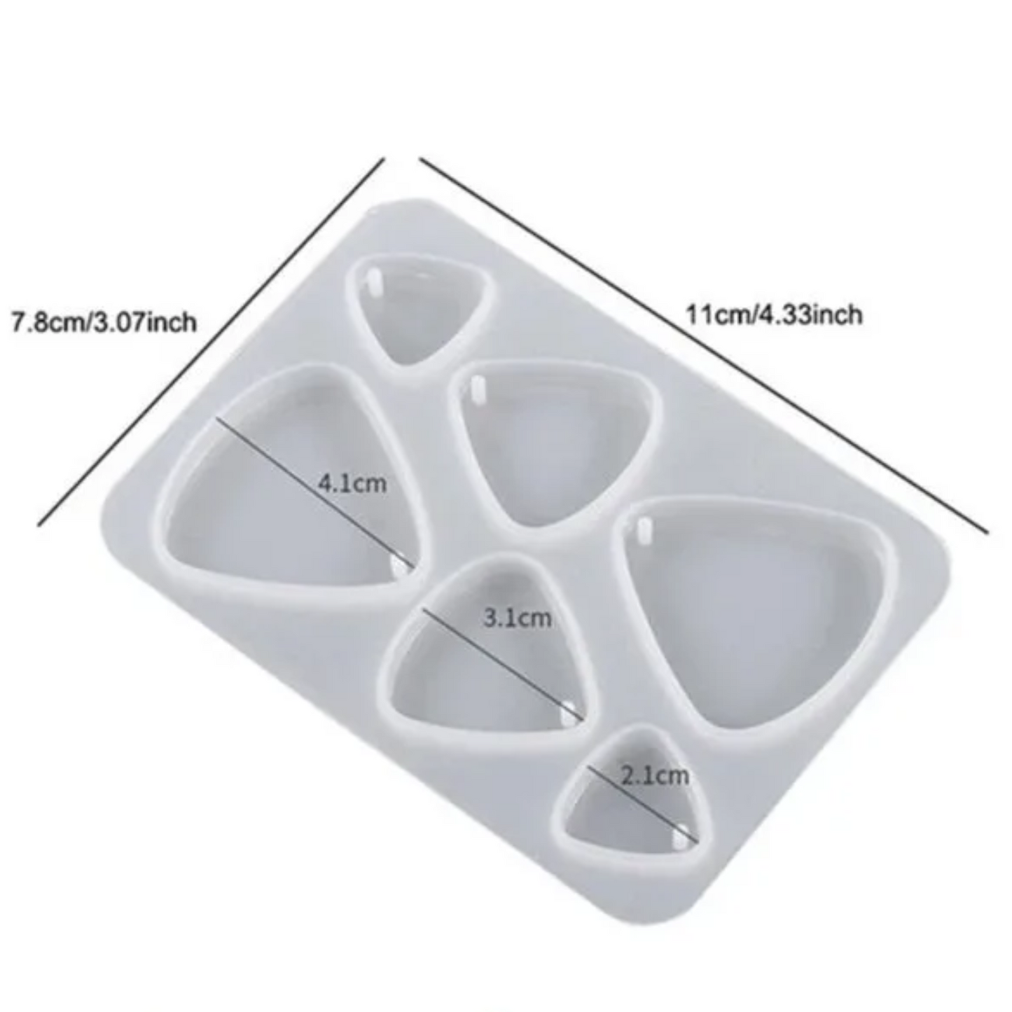 6 Cavity Triangle Shape Resin Mould