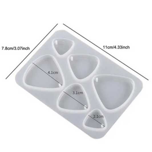 6 Cavity Triangle Shape Resin Mould