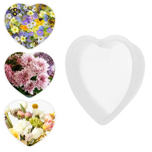Heart Shaped Resin Mould 6 Inch