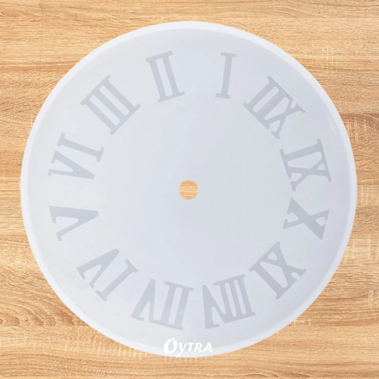 Clock Resin Art Mould with Roman Numerals (8 Inch)