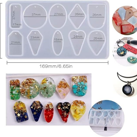10 Cavity Resin Pendant Silicone Mould