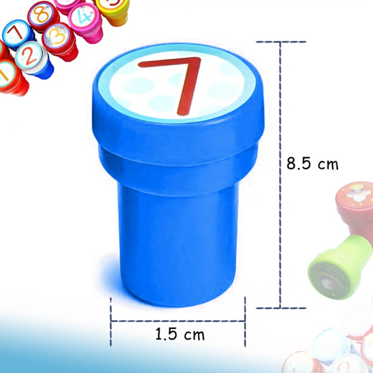 10 Piece Number Stamps for Kids & Students