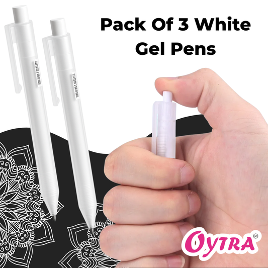 Metallic Fineliner Pens Set of 3 - White