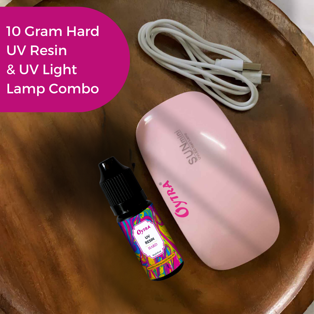 10 Grams UV Resin Hard and UV Lamp Combo