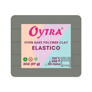 57 Grams (40 Light Grey) Polymer Clay Oven Bake for Jewlery Making Elastico Series