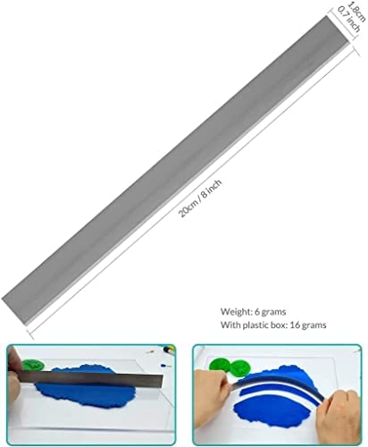 Oytra Acrylic Roller, Sheet and Tissue Blade Combo for Polymer Clay