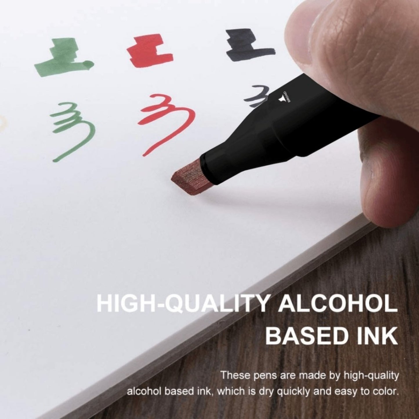 36 Colors Dual Tip Alcohol Markers Bullet and Calligraphy Pens - Oytra
